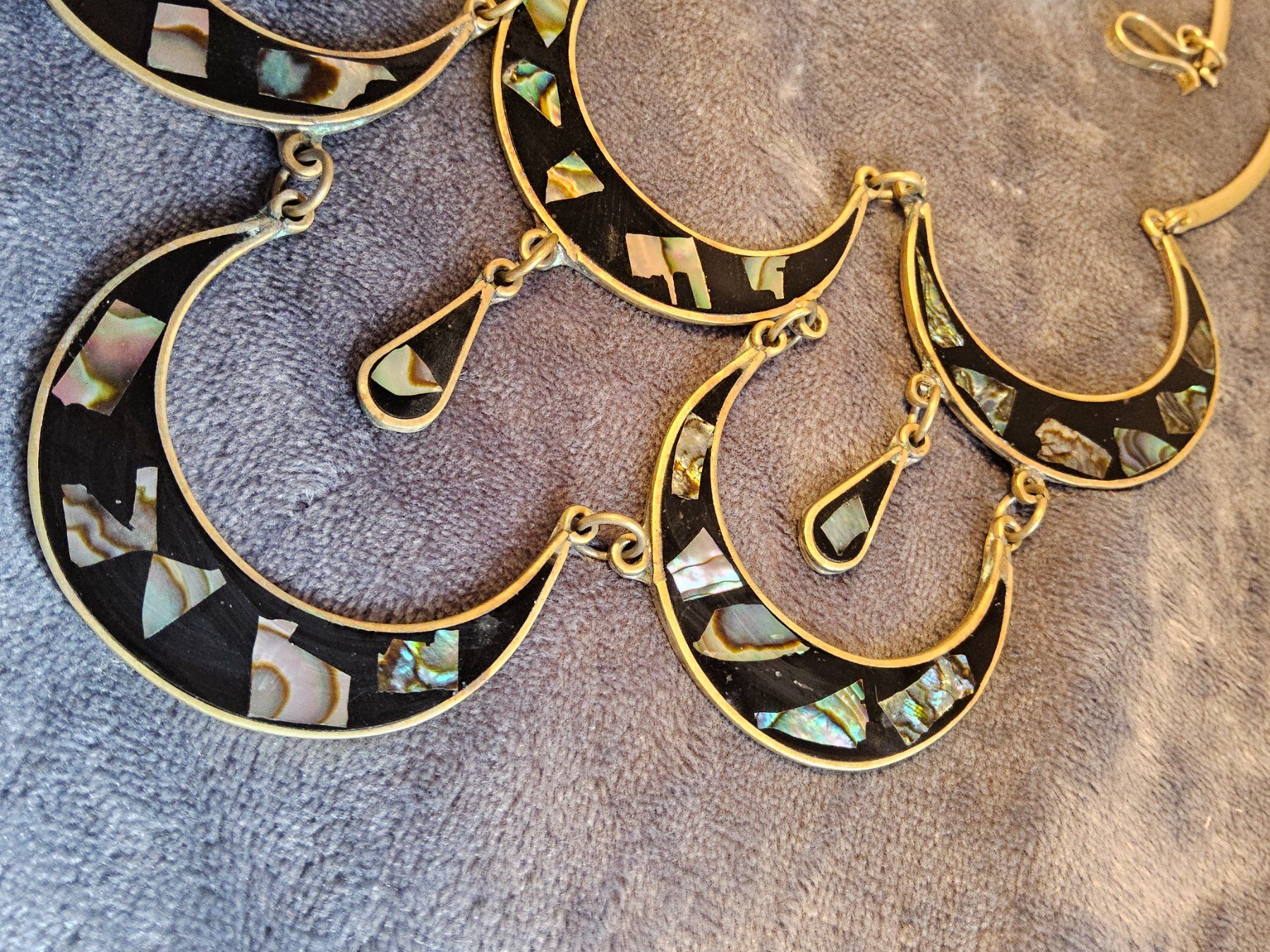 Catenine: Vintage TOP Alpaca Abalone Collier, 70er – Usato da Zürich venduto da philpip 9