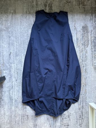 Dunkelblaues Oversize-Kleid aus Baumwolle - M (medium)