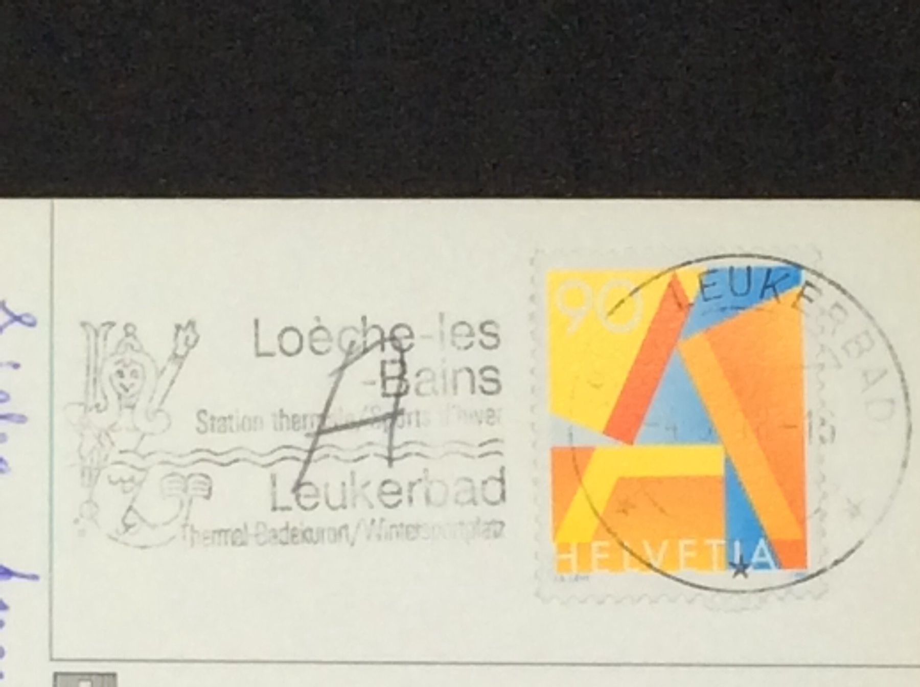 Cartoline postali: Leukerbad/Loèche-les-Bains, Wallis – Usato da Widnau venduto da Brusi9 1