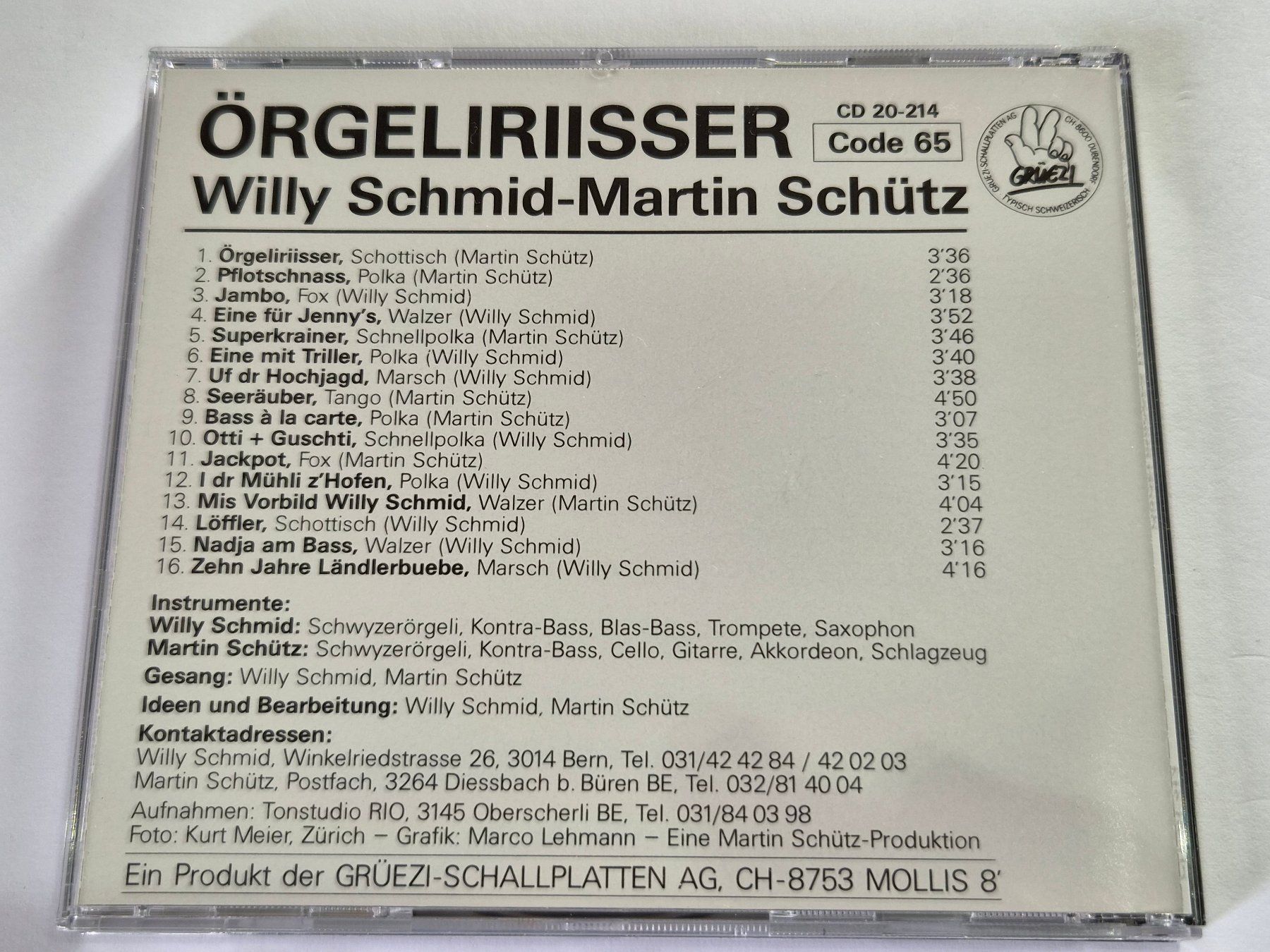 CD: Örgeliriiser - Willy Schmid, Martin Schütz | CD – Usato da Dietlikon venduto da Skylab007 1