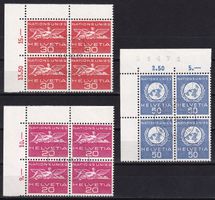 Viererblockserie ONU (D VII) 28 - 30 gest. Genève 6.5.1960