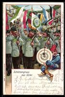 Litho Uster, Szene vom Schützenfest mit