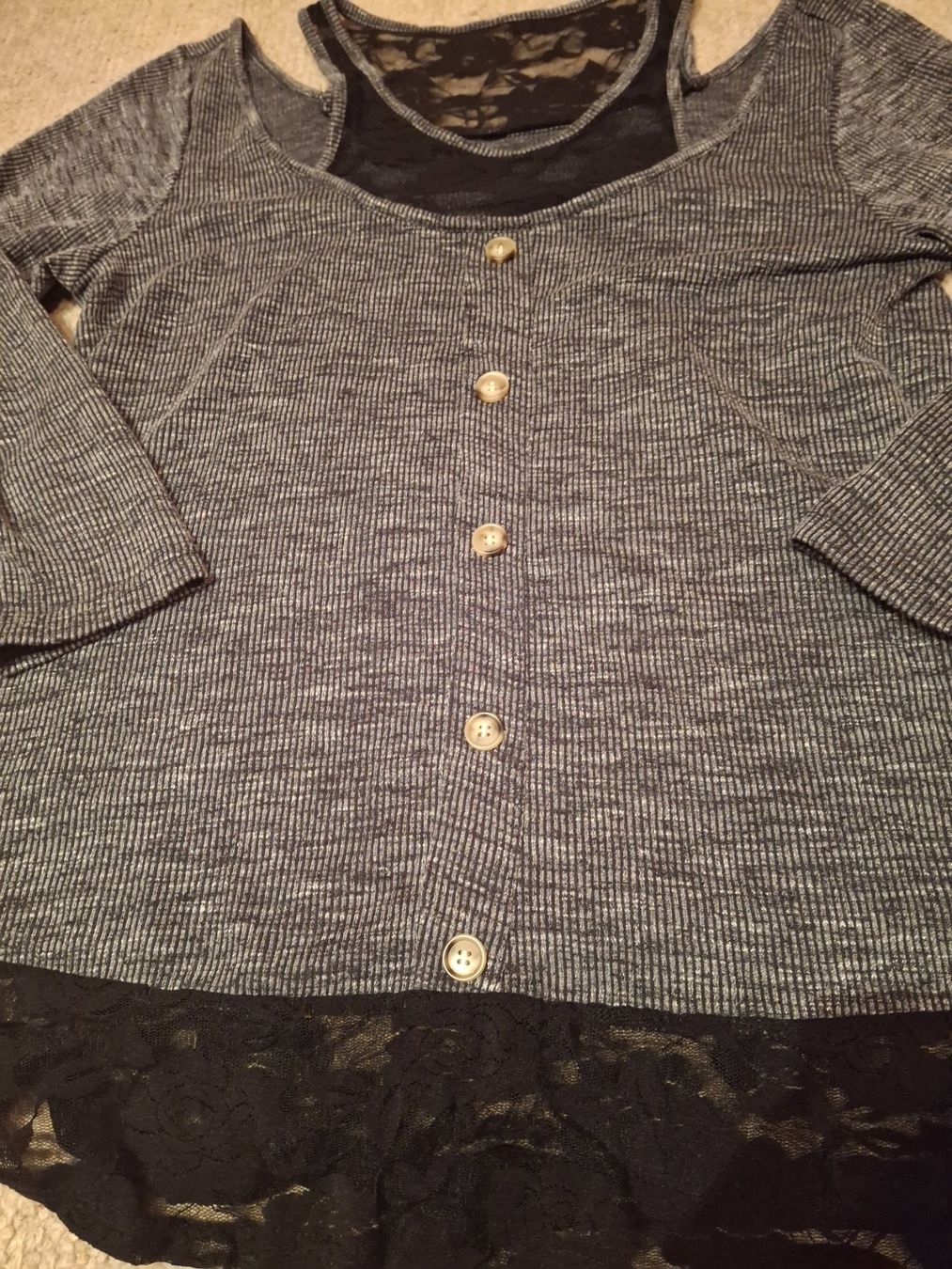 Maglioni & Felpe: Pull épaules dégagées - dentelle taille XL – Usato da Villiers venduto da san_jn5w 1