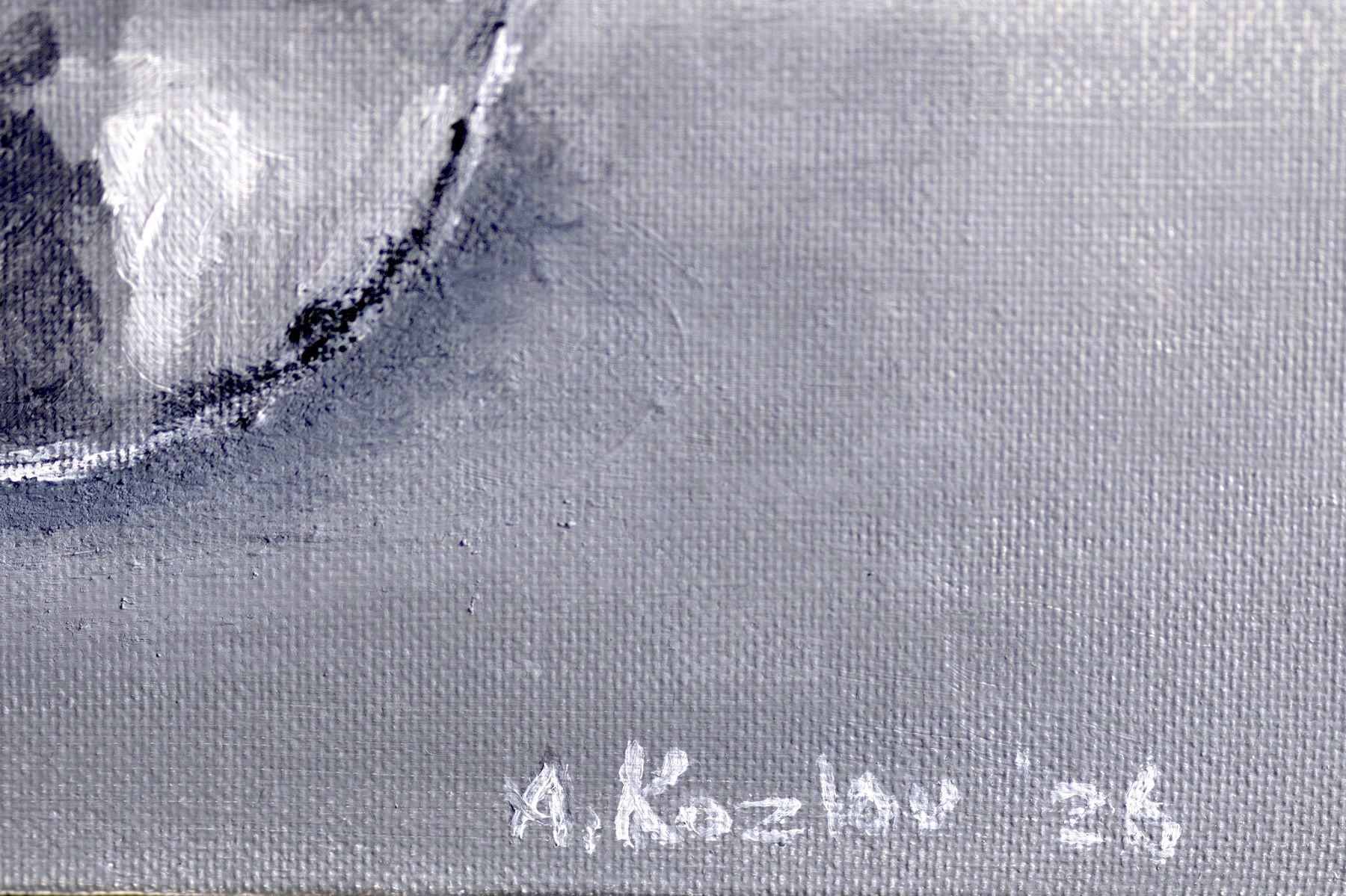 Dipinti: Andrey Kozlov, "Frozen snowman", Original – Nuovo (secondo la descrizione) da Rüschlikon venduto da and_kozlov 3
