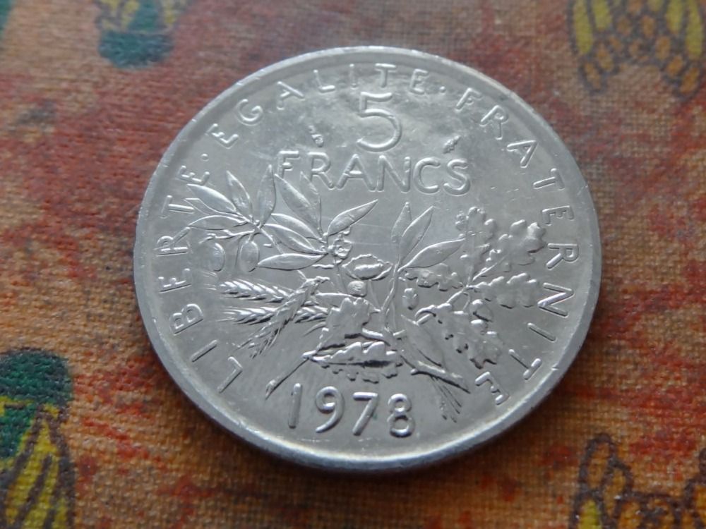 Medaillen: FRANCE  5 Francs  1978 – Gebraucht aus Romanel-sur-Lausanne von Swift13
