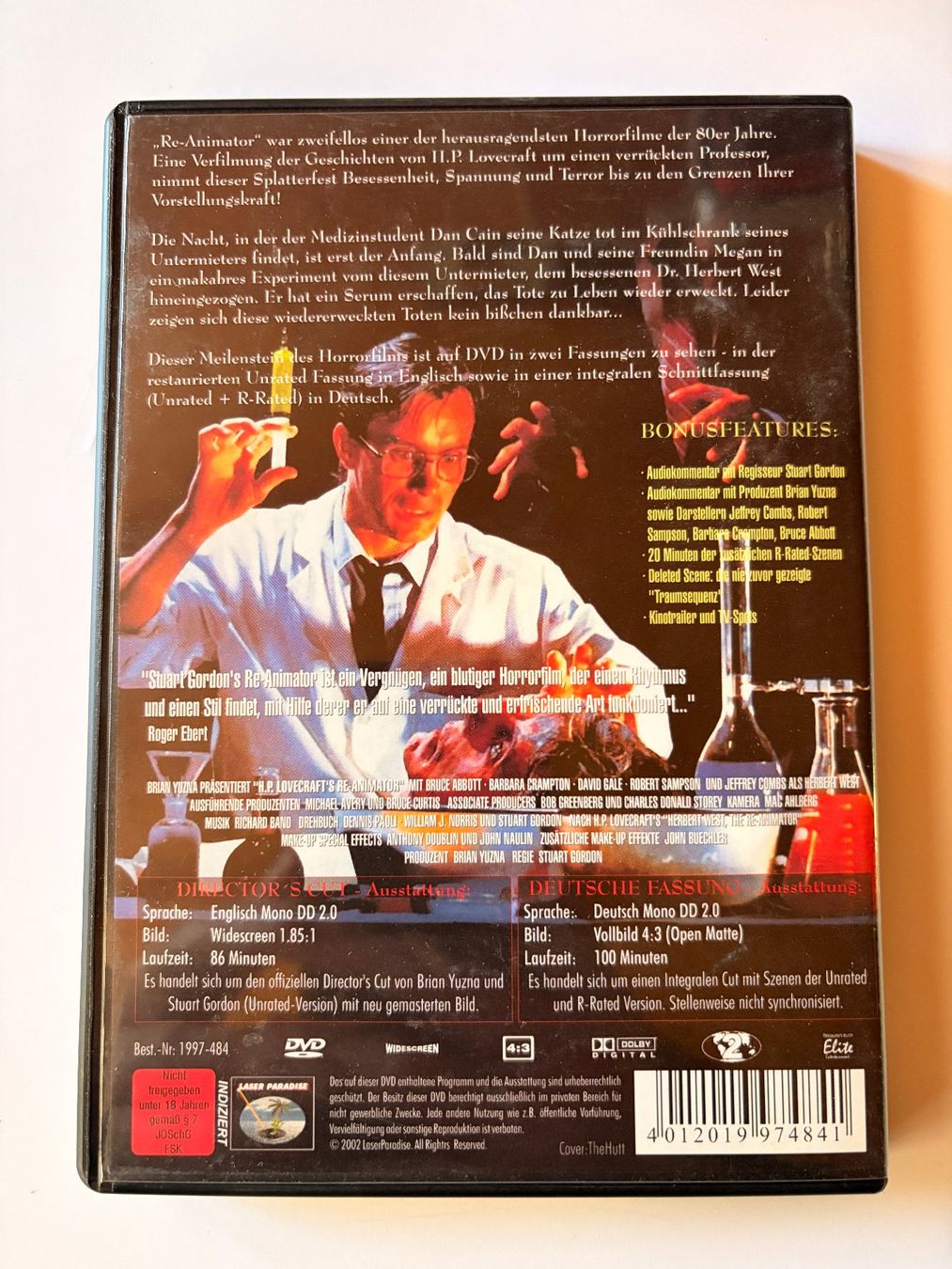 Tutti i DVDs: Re-Animator Laser Paradise DVD ab CHF 1.- – Usato da Lützelflüh-Goldbach venduto da Blink840 1