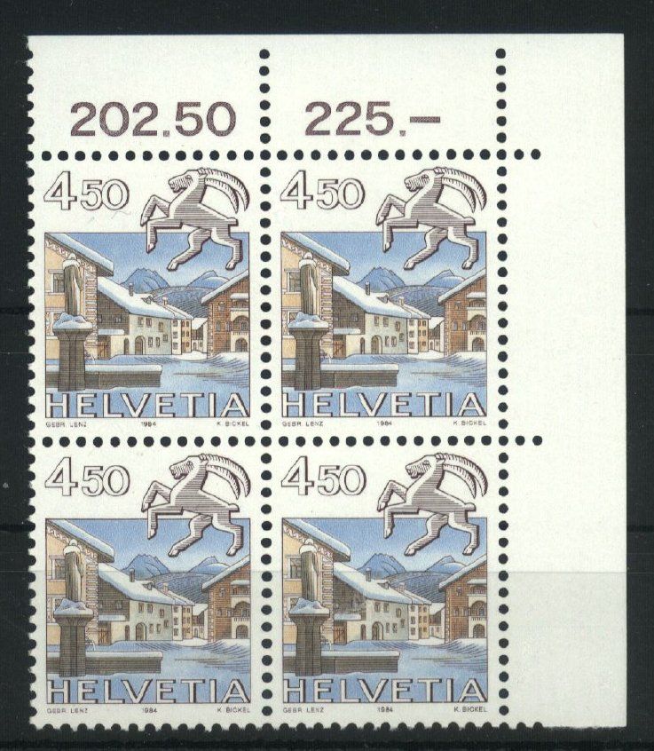 Tutti i francobolli: 1982–1986, Tierkreiszeichen Steinbock ** – Usato da Willisau venduto da Vollstempel