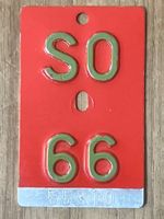 SO 66 - VELONUMMER - FAHRRADSCHILD - PLAQUE DE VELO - SO 66