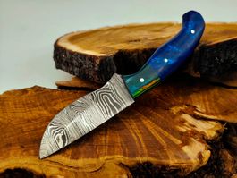 Geprüft! 1A Knife Faltenstahl DAMASCUS Damast Jagd Messer