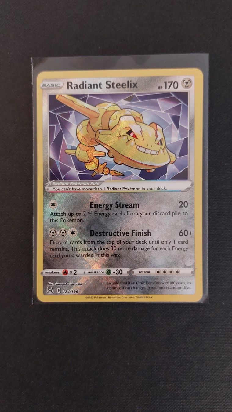 Pokémon Carte collezionabili: Radiant Steelix Lost Origin – Nuovo (secondo la descrizione) da Bellinzona venduto da Pagur