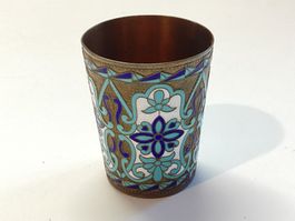 Alter Becher Cloisonne Emaille, Vintage