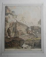 Glaciers de Grindelwald. Radierung nach Aberli. Ca 1780.