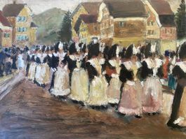 ALFRED BROGER CH TRACHTENFRAUEN IN APPENZELL 1970