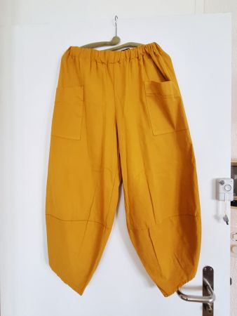 Baumwolle Sommerhose L 42 44 Curry NEU