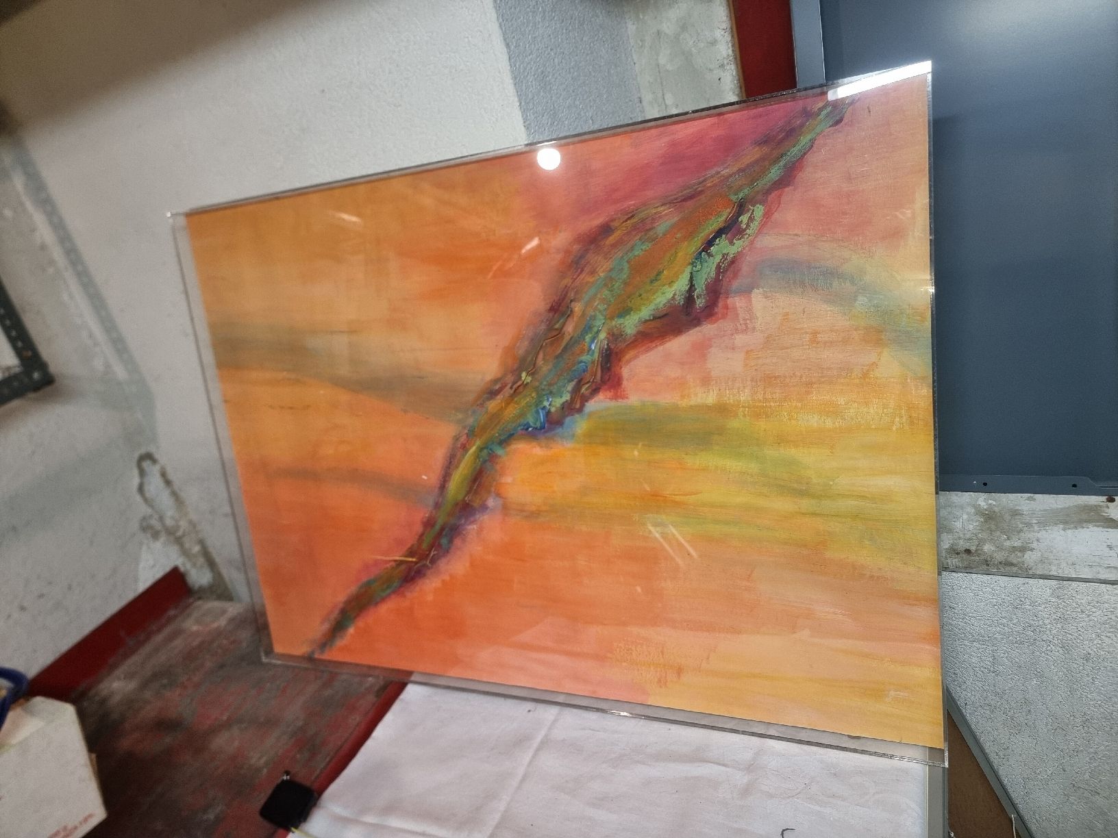 Dipinti: Grosses abstraktes Gemälde, Acrylfarben, Original Artwork! – Usato da Zürich venduto da Budget-Brocki 3
