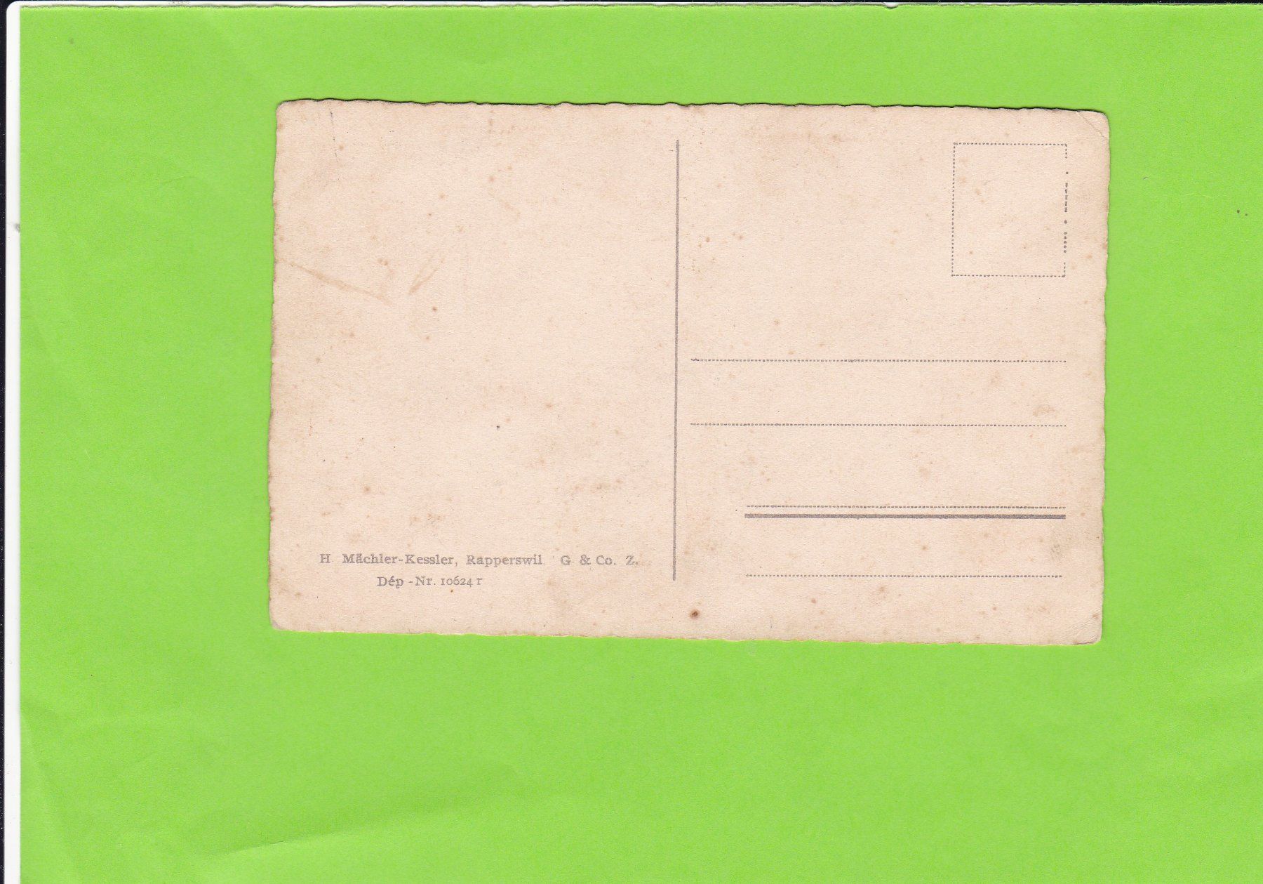 Cartoline postali: Rapperswil-H. Mächler-Kessler – Usato da St. Peterzell venduto da neckertal 1