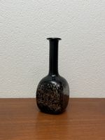 Vintage Murano Aventurin Glasvase schwarz gold Design Vase