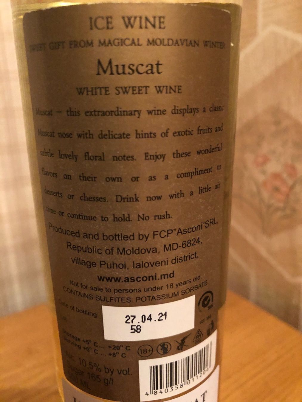 Vino: ASCONI Eiswein Muscat Moldova 2017, 5dl – Nuovo e nell'imballaggio originale da Wald ZH venduto da mlnt 9