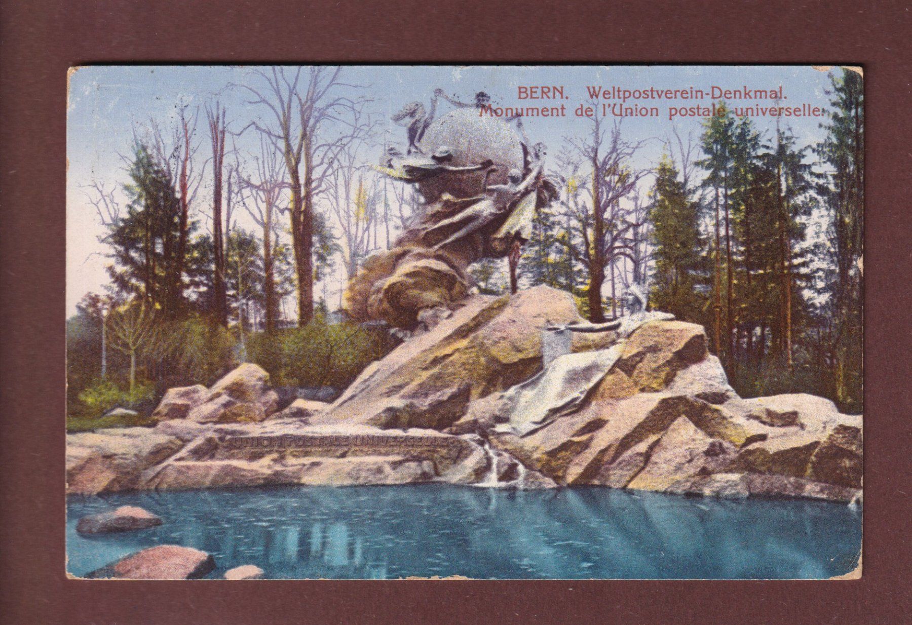 Cartes postales: BERN - Weltpostverein-Denkmal - 1913 – D'occasion à Pully par nicecards