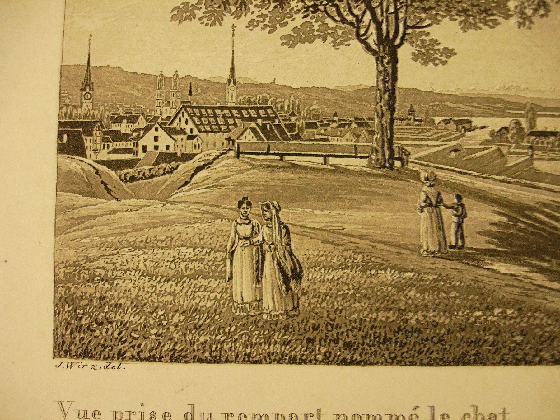 Incisioni: ZÜRICH AQUATINTA UM 1835 – Usato da Grüningen venduto da Kartensammler 2