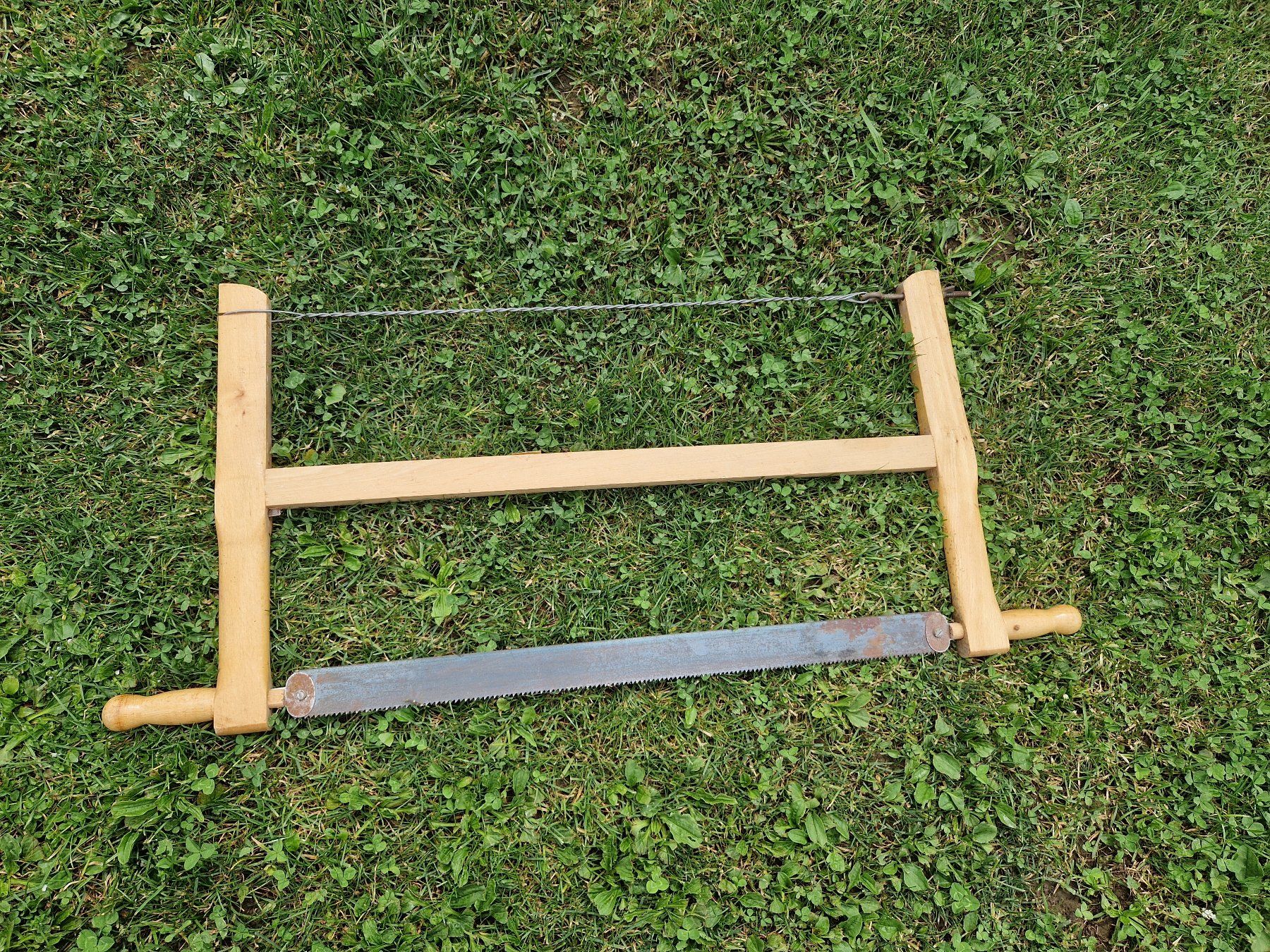 Seghe: Alte Hand Säge Holz Gespannt mit Drat – Usato da Niederbipp venduto da Trude04