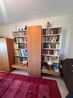Wohnwand mit Bücherregalen Holzoptik gebraucht Zustand