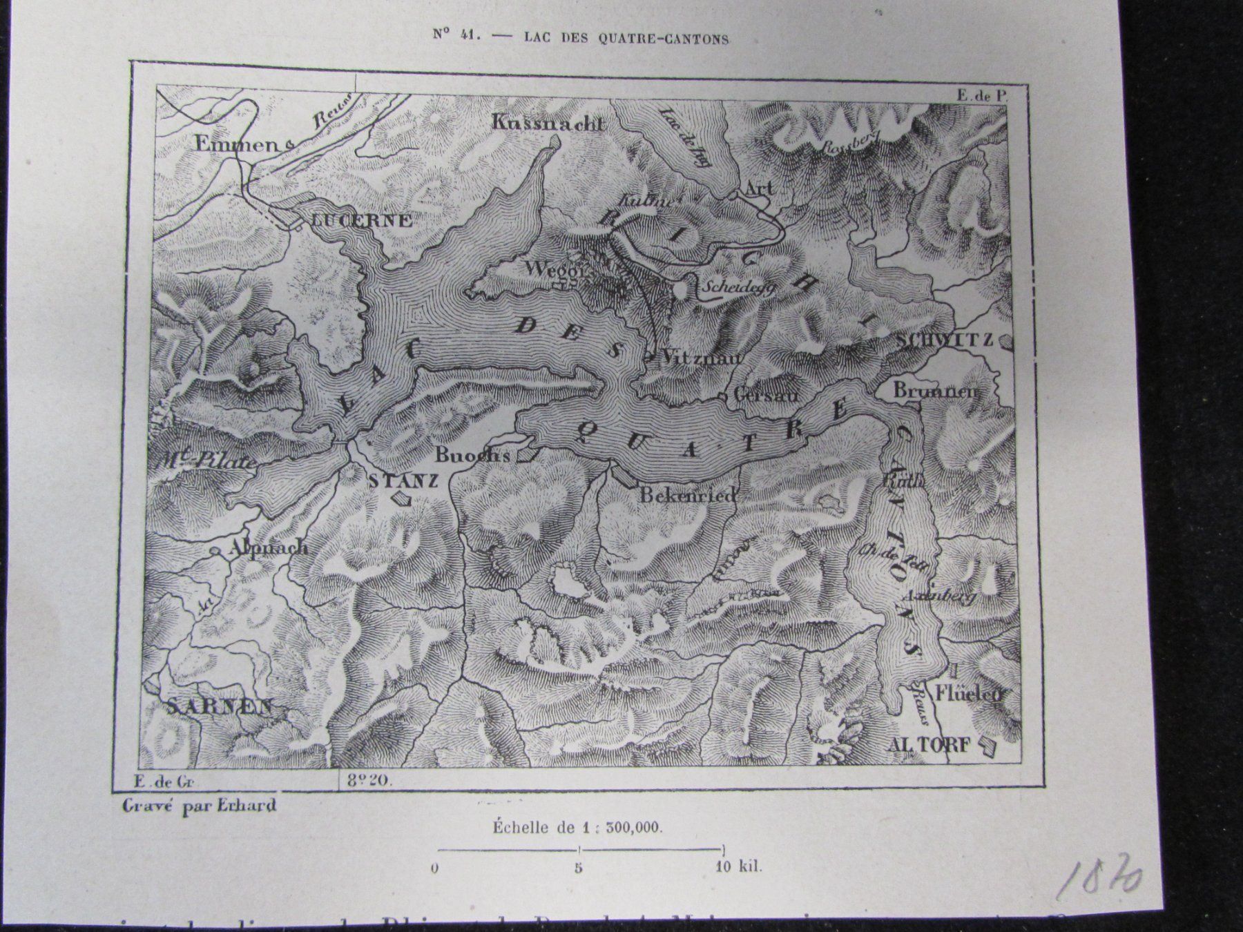Incisioni: Vierwaldstättersee,19.Jh. – Usato da Walchwil venduto da Shells1 9