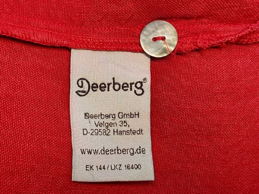 Deerberg Camicette: Bluse Tunika Leinen rot Deerberg M – Nuovo (secondo la descrizione) da Köniz venduto da scopello12 4