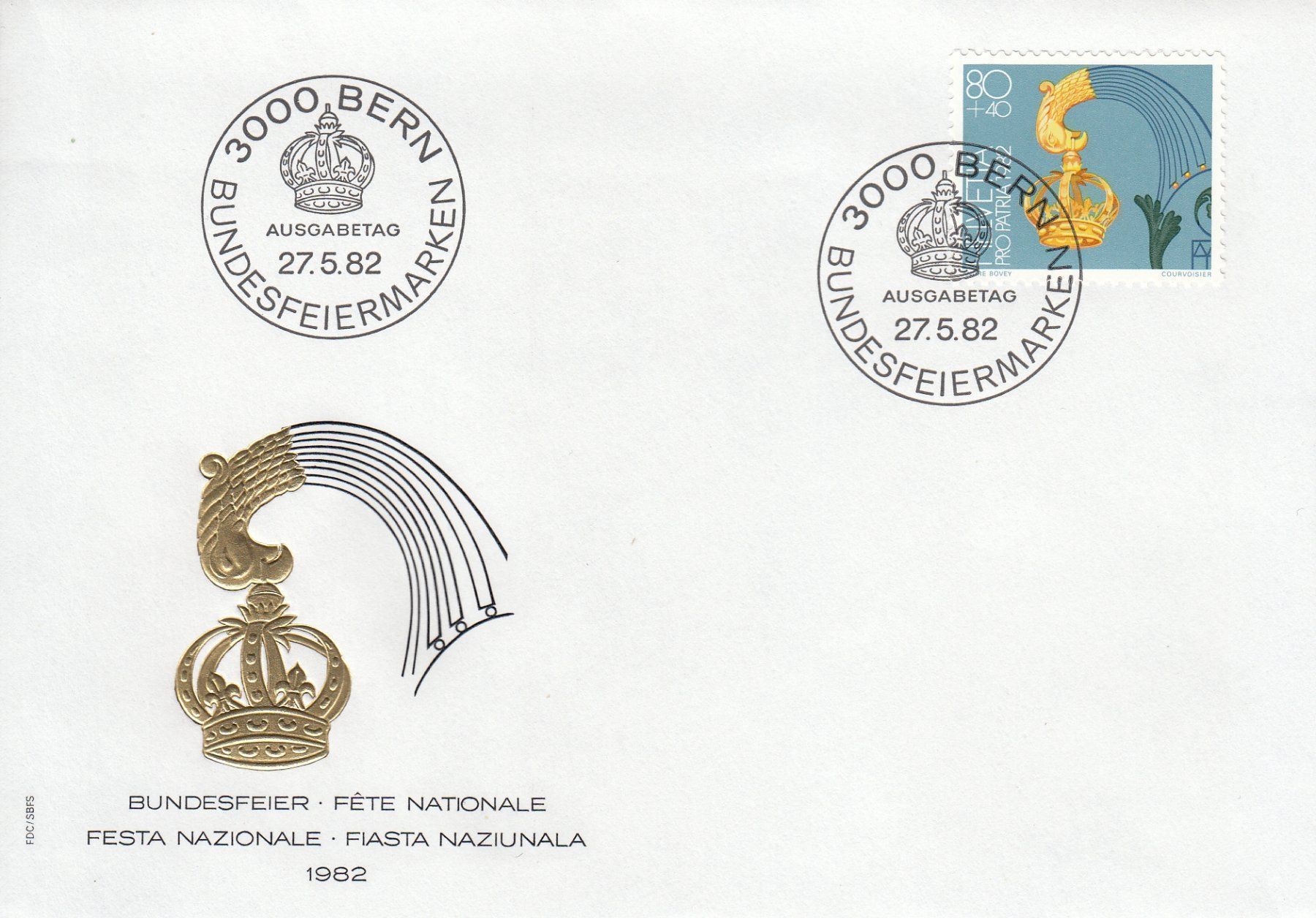 Tutti i francobolli: Pro Patria 1982 4 FDC – Usato da Spreitenbach venduto da Mustang_1105 3
