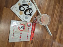 60. Geburtstag  1Deko Set, nach WahlPartydeko,  neu B7