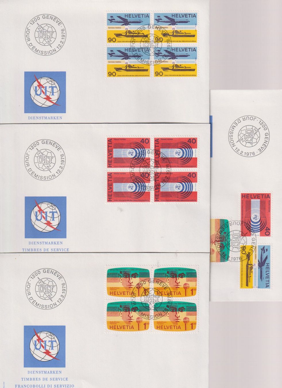 Tutti i francobolli: FDC. UIT. Genf. 1976. Serie Einzelm. & 4-er-Blocks. – Nuovo (secondo la descrizione) da Koblenz venduto da Boerse6