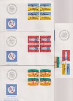 FDC. UIT. Genf. 1976. Serie Einzelm. & 4-er-Blocks.