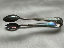 Zuckerzange versilbert BRUCKMANN 90er Silber 11cm