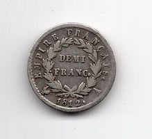 (655) Frankreich, ½ Franc, 1812, Silber