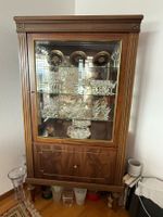 Mahagoni‑Vitrine, Louis‑Seize‑Stil, 1960er, Messingbeschläge