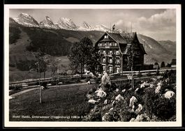 AK Unterwasser /Toggenburg, Hotel Halde, Schönste Aussicht a