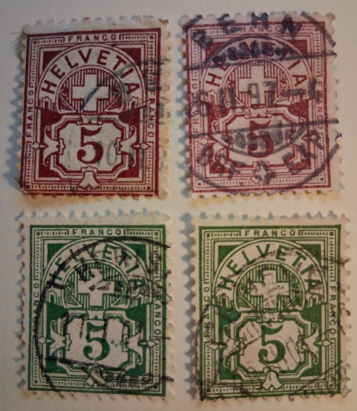 Tutti i francobolli: Briefmarken Ziffermuster 15 Stück – Usato da Stalden (Sarnen) venduto da Salina_23 2