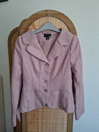 Veste blazer cintré rose H&M taille 34 laine