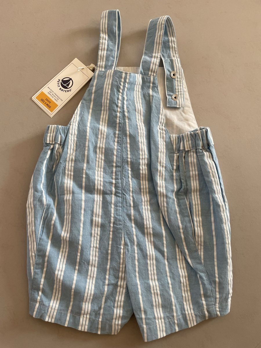 Petit Bateau Hosen: Petit Bateau Latzshort - Gr. 3-6 Monate – Neu (gemäss Beschreibung) aus Brugg AG von Elle_1 3