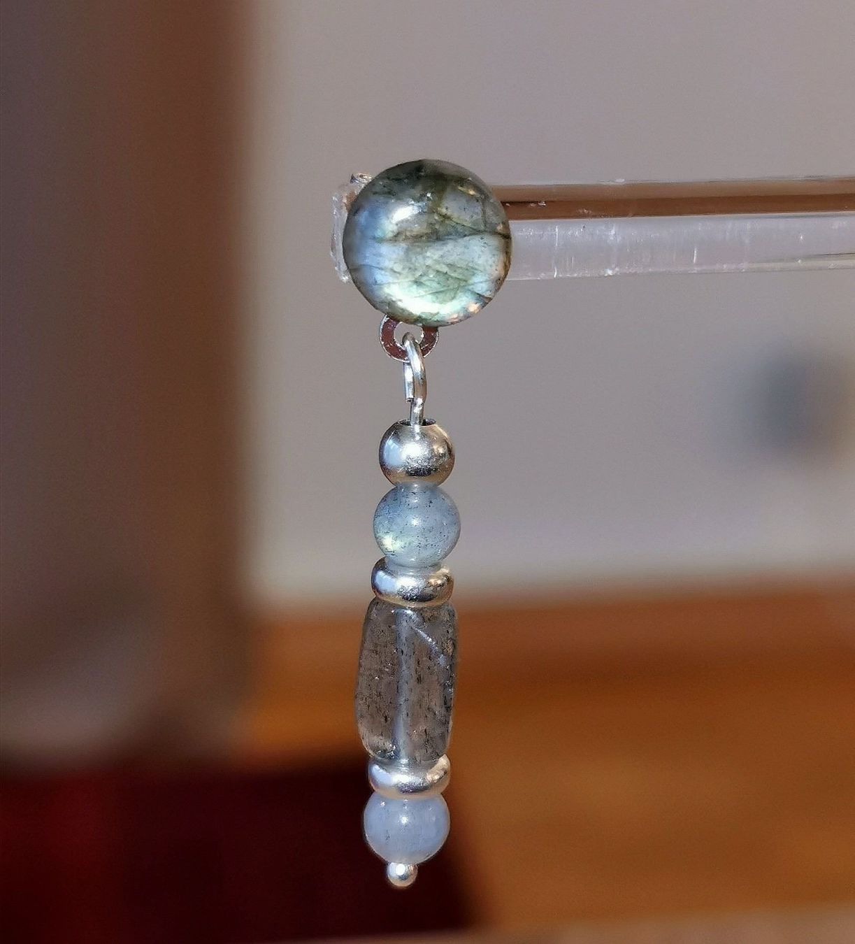Orecchini pendenti & Orecchini a lobo: Boucles d'oreilles Argent 925 et Labradorites – Nuovo e nell'imballaggio originale da Veyrier venduto da Leilazizou 2