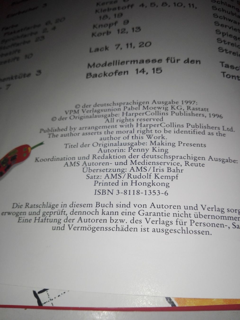 Libri: Tolle Geschenke basteln   (Penny King) – Usato da St.Gallen venduto da elk2022 5