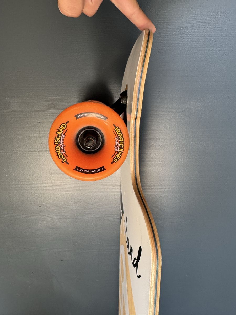 Skateboards: Long Island Longboard, good condition, orange wheels, fun! – Gebraucht aus Gerlafingen von domenico_6 3