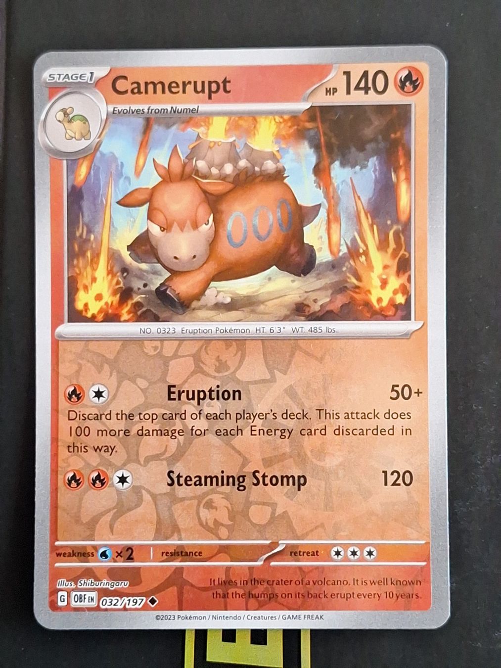 Pokémon Carte collezionabili: Camerupt - Pokemon Reverse Holo Obsidian Flames – Usato da Altstätten SG venduto da GGsGameshop