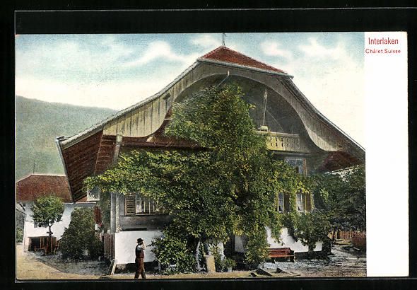 Cartoline postali: AK Interlaken, Restaurant Châlet Suisse – Usato da Berlin venduto da bartko-reher