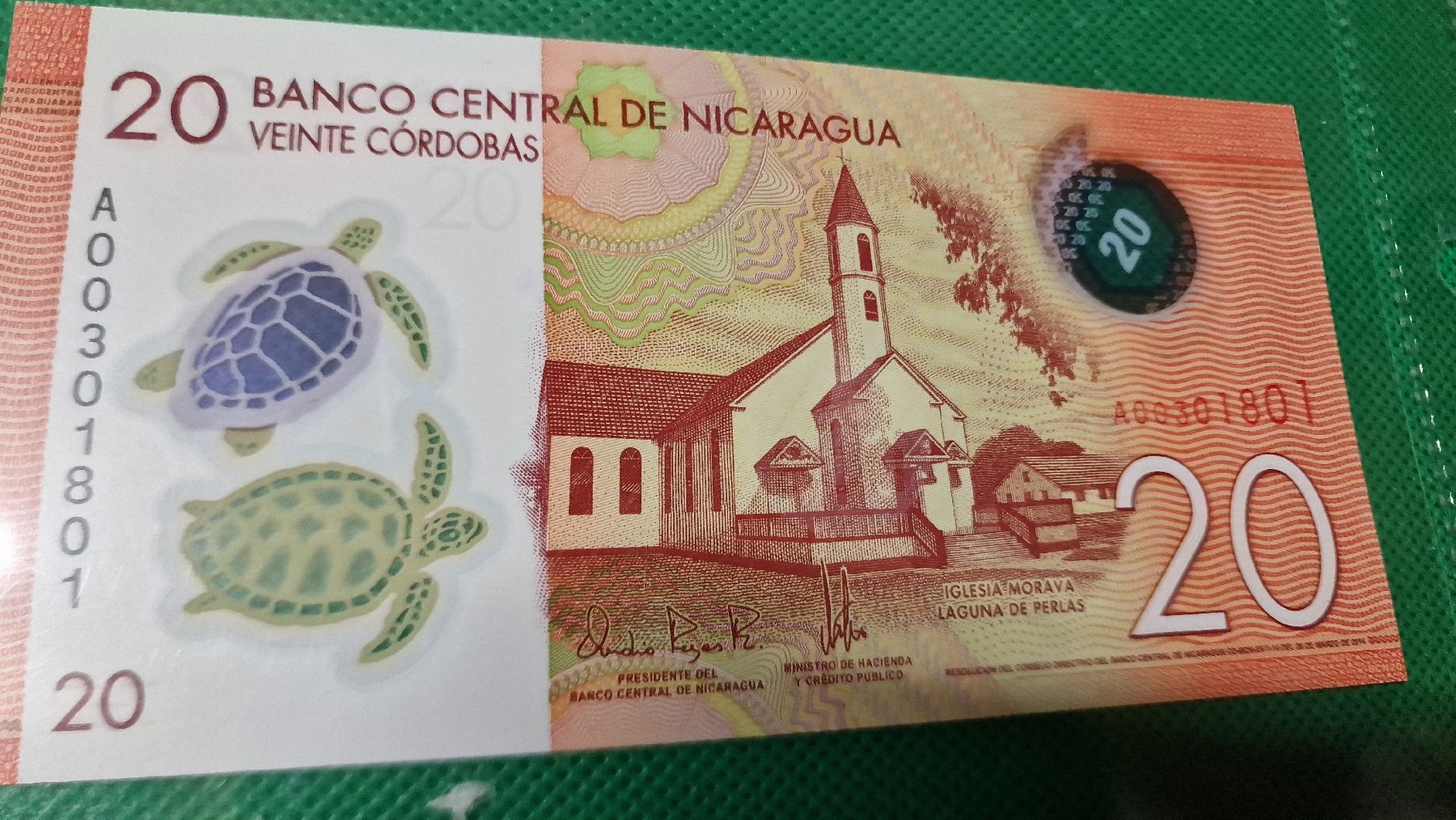 Banconote: Banknote Nicarágua 2014 NEU – Nuovo e nell'imballaggio originale da Herisau venduto da Antiques.AR