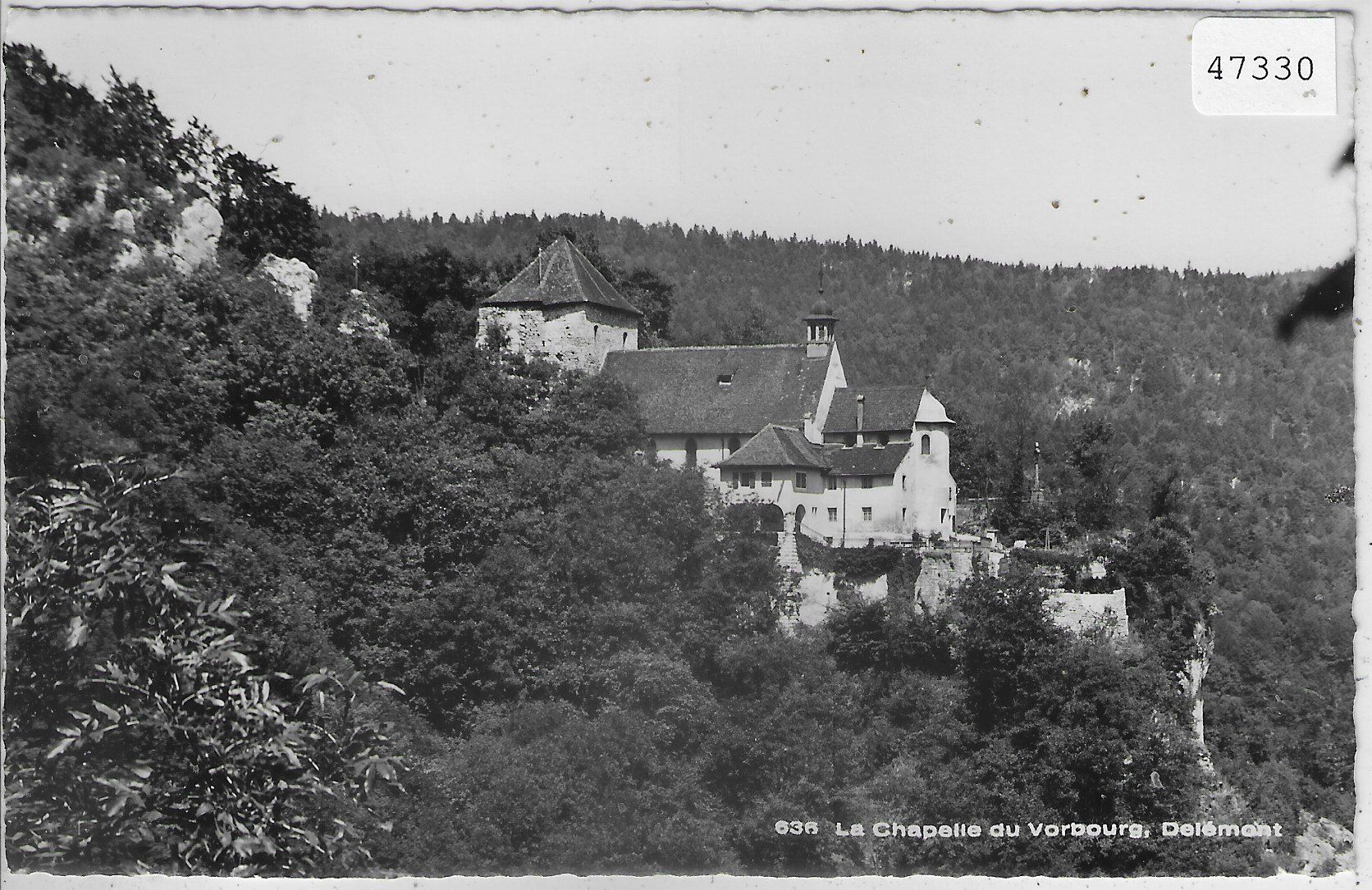 Cartoline postali: la Chapelle du Vorbourg - Delemont – Usato da Ettingen venduto da Kartenplanet