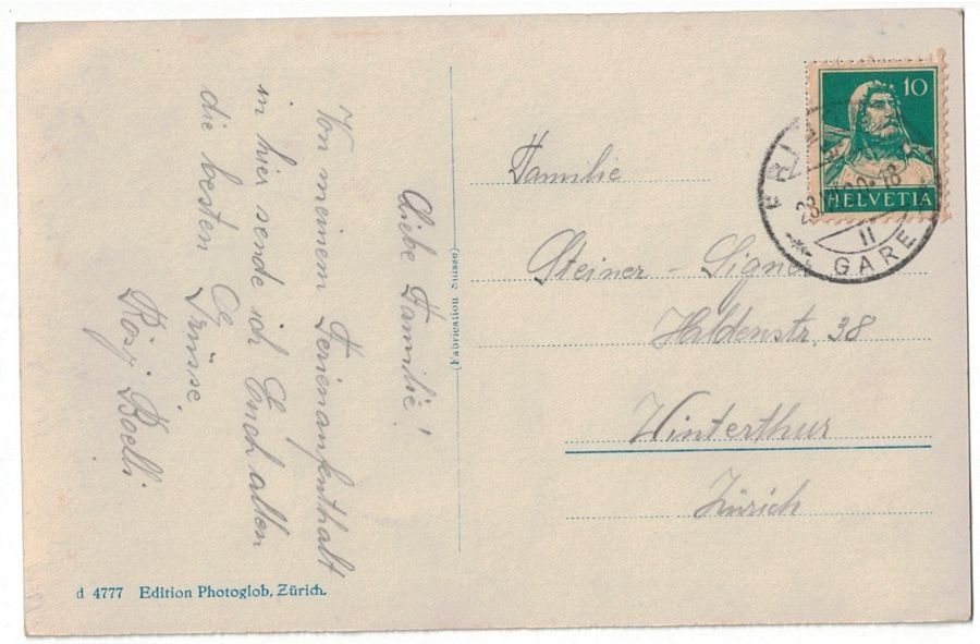 Cartoline postali: Fribourg, Vallée du Gotteron, circulée 1930 – Usato da Frauenfeld venduto da POML 1