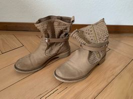 KIRA BONELLI - Leder Stiefelette hellbraun 37