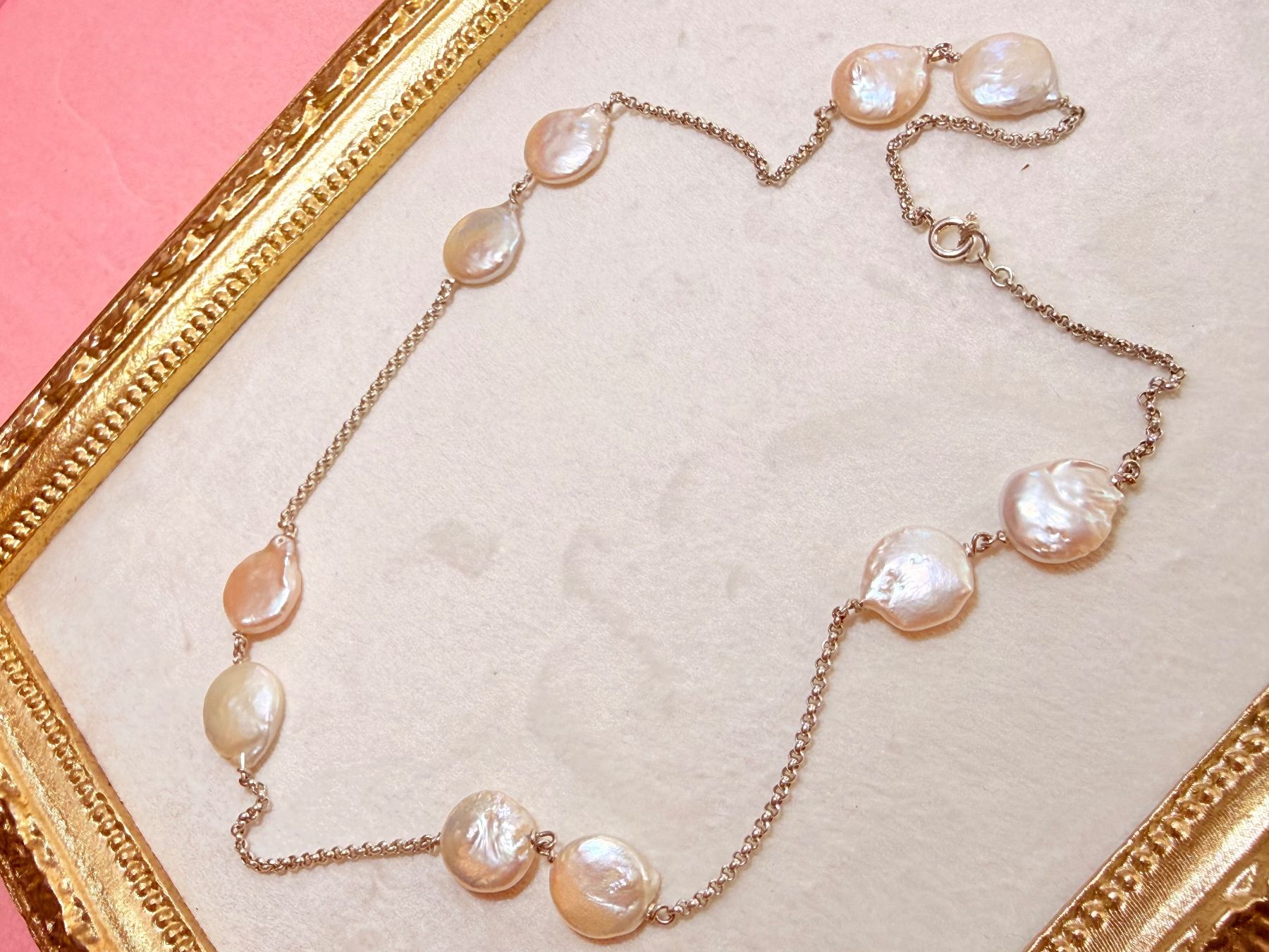 Catenine: Collier perles eau douce en argent – Nuovo e nell'imballaggio originale da St-Maurice venduto da Sandrinette123 4