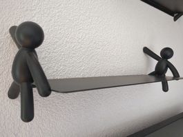 Umbra Buddy Wandregal – Schwebendes Design-Regal, Schwarz